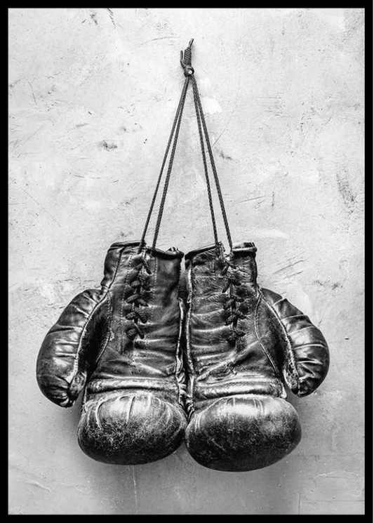Boxningshandskar - Poster Med Ram 50x70cm